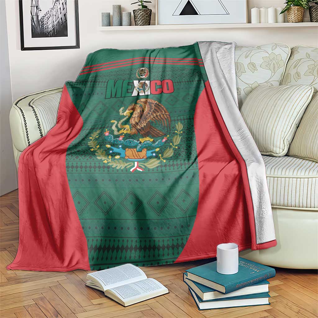 Mexico Football Blanket Aztec Eagle Spirit - Wonder Print Shop