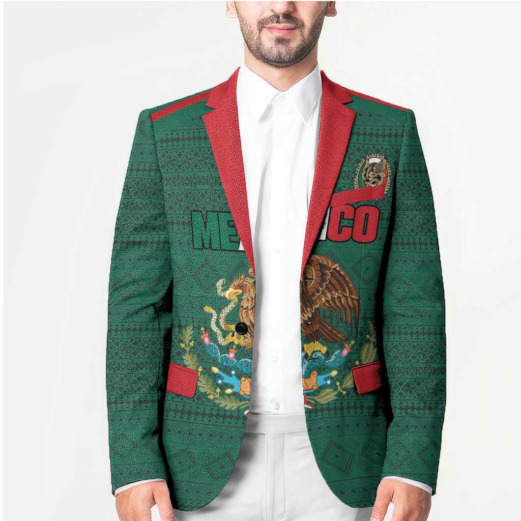 Custom Mexico Football Blazer Aztec Eagle Spirit - Wonder Print Shop