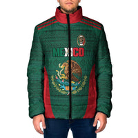 Custom Mexico Football Padded Jacket Aztec Eagle Spirit - Wonder Print Shop