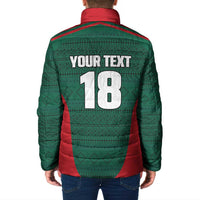 Custom Mexico Football Padded Jacket Aztec Eagle Spirit - Wonder Print Shop