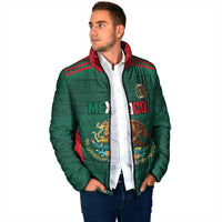 Custom Mexico Football Padded Jacket Aztec Eagle Spirit - Wonder Print Shop