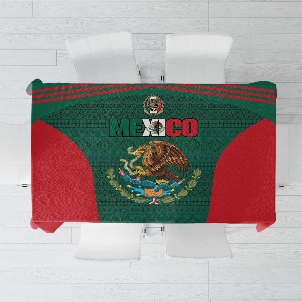 Mexico Football Tablecloth Aztec Eagle Spirit - Wonder Print Shop