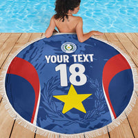 Custom Paraguay Football Beach Blanket La Albirroja Pride - Wonder Print Shop