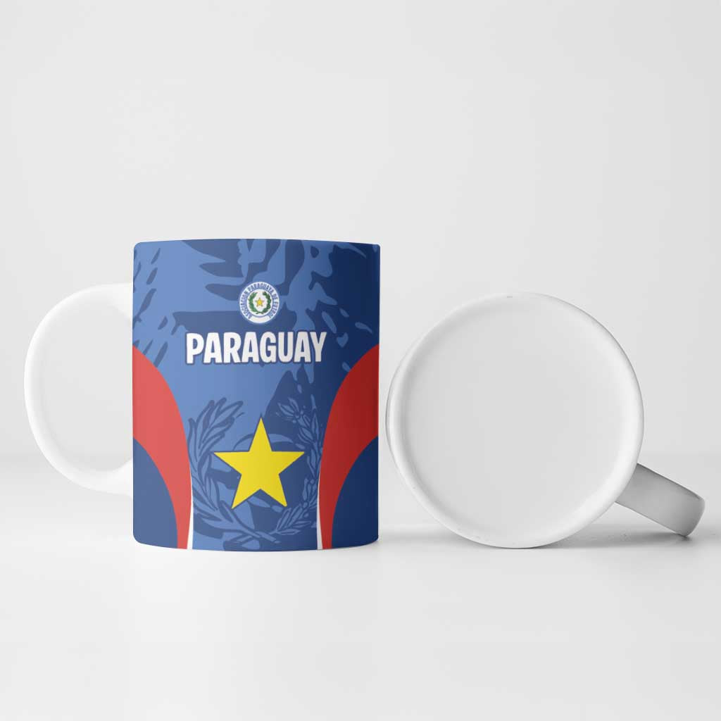 Custom Paraguay Football Ceramic Mug La Albirroja Pride - Wonder Print Shop