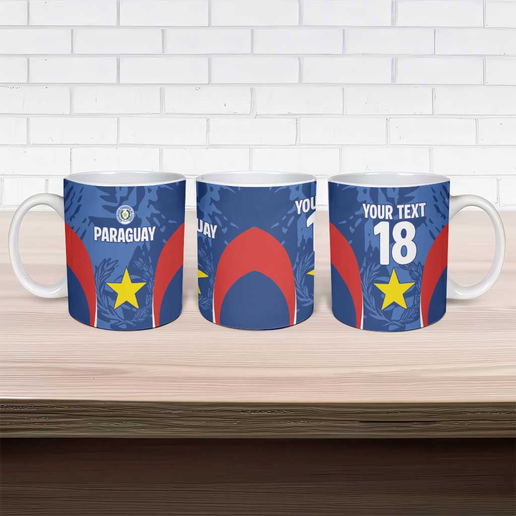 Custom Paraguay Football Ceramic Mug La Albirroja Pride - Wonder Print Shop