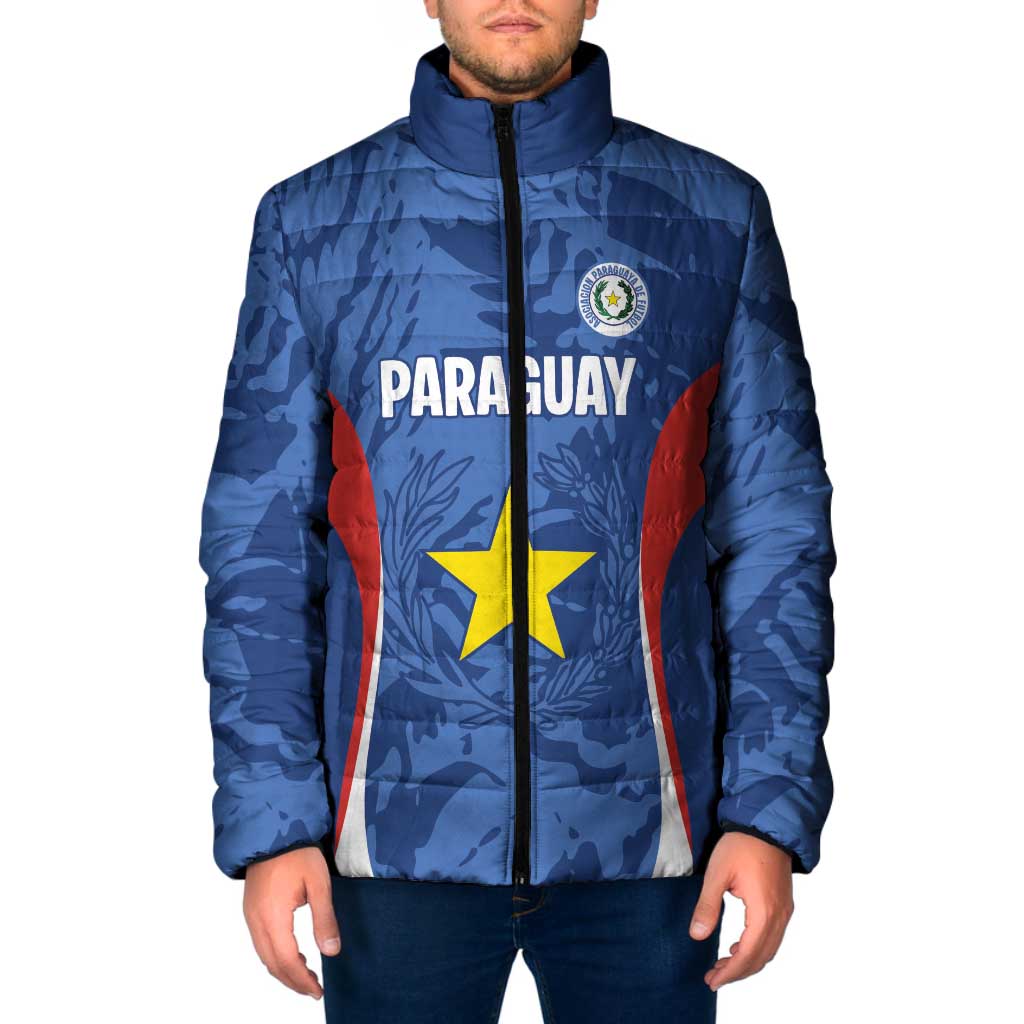 Custom Paraguay Football Padded Jacket La Albirroja Pride - Wonder Print Shop