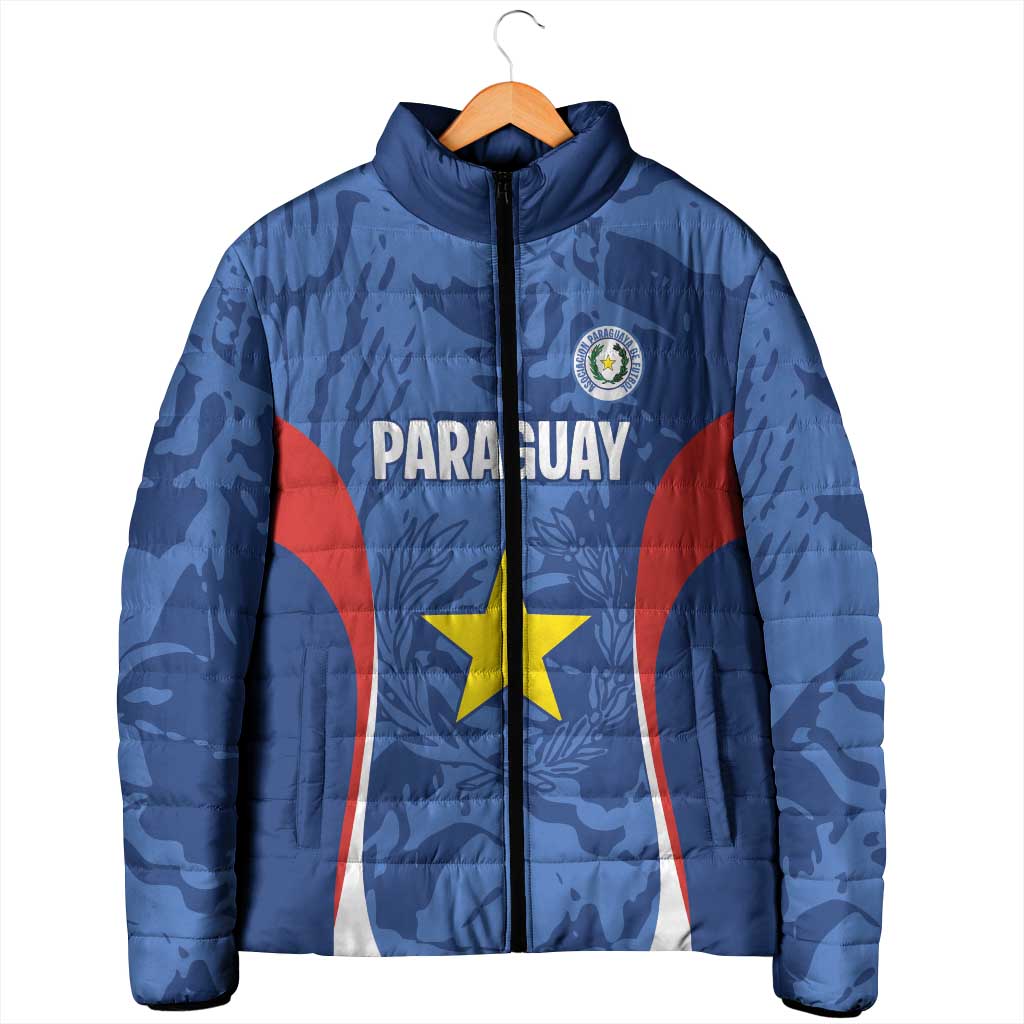 Custom Paraguay Football Padded Jacket La Albirroja Pride - Wonder Print Shop