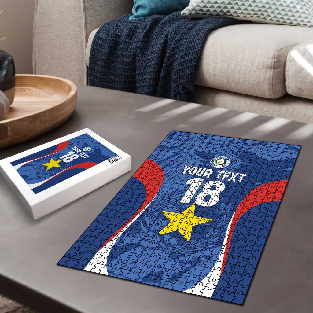 Custom Paraguay Football Puzzle La Albirroja Pride - Wonder Print Shop
