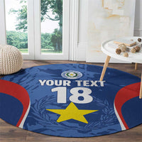 Custom Paraguay Football Round Carpet La Albirroja Pride - Wonder Print Shop