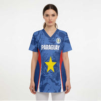 Custom Paraguay Football Scrub Top La Albirroja Pride - Wonder Print Shop