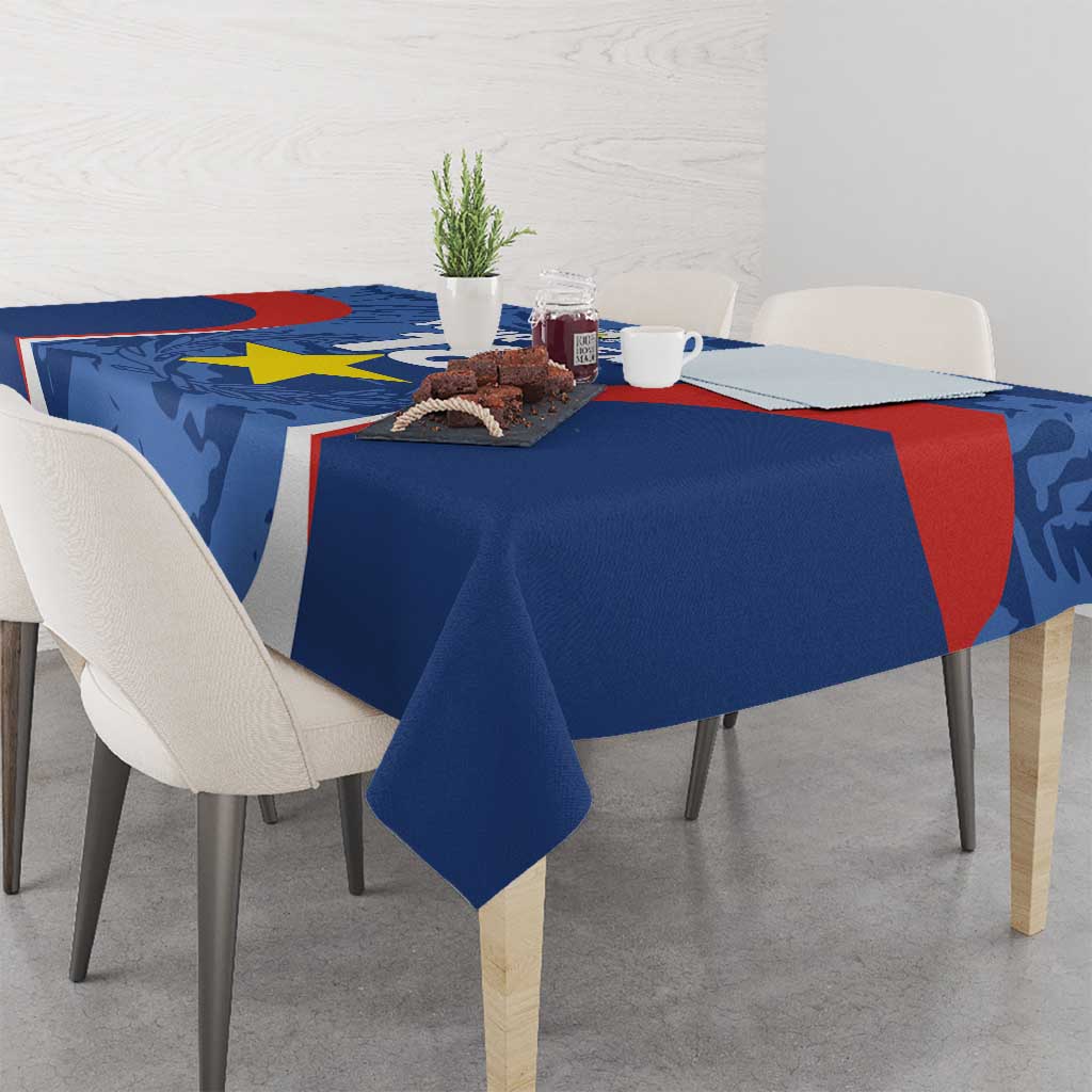 Custom Paraguay Football Tablecloth La Albirroja Pride - Wonder Print Shop