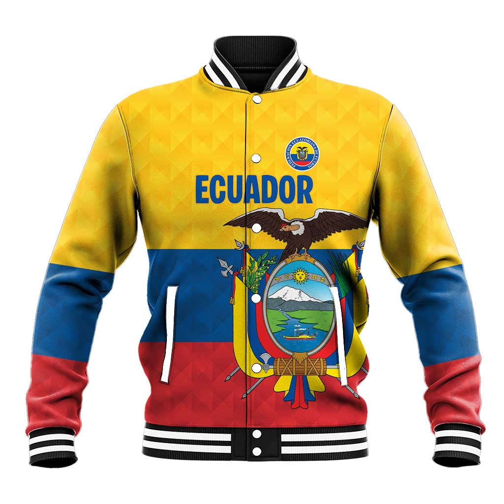Ecuador Football Custom Baseball Jacket La Tricolor Pride - Wonder Print Shop