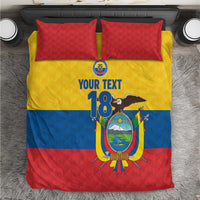 Ecuador Football Custom Bedding Set La Tricolor Pride - Wonder Print Shop