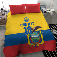 Ecuador Football Custom Bedding Set La Tricolor Pride - Wonder Print Shop