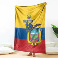 Ecuador Football Custom Blanket La Tricolor Pride - Wonder Print Shop