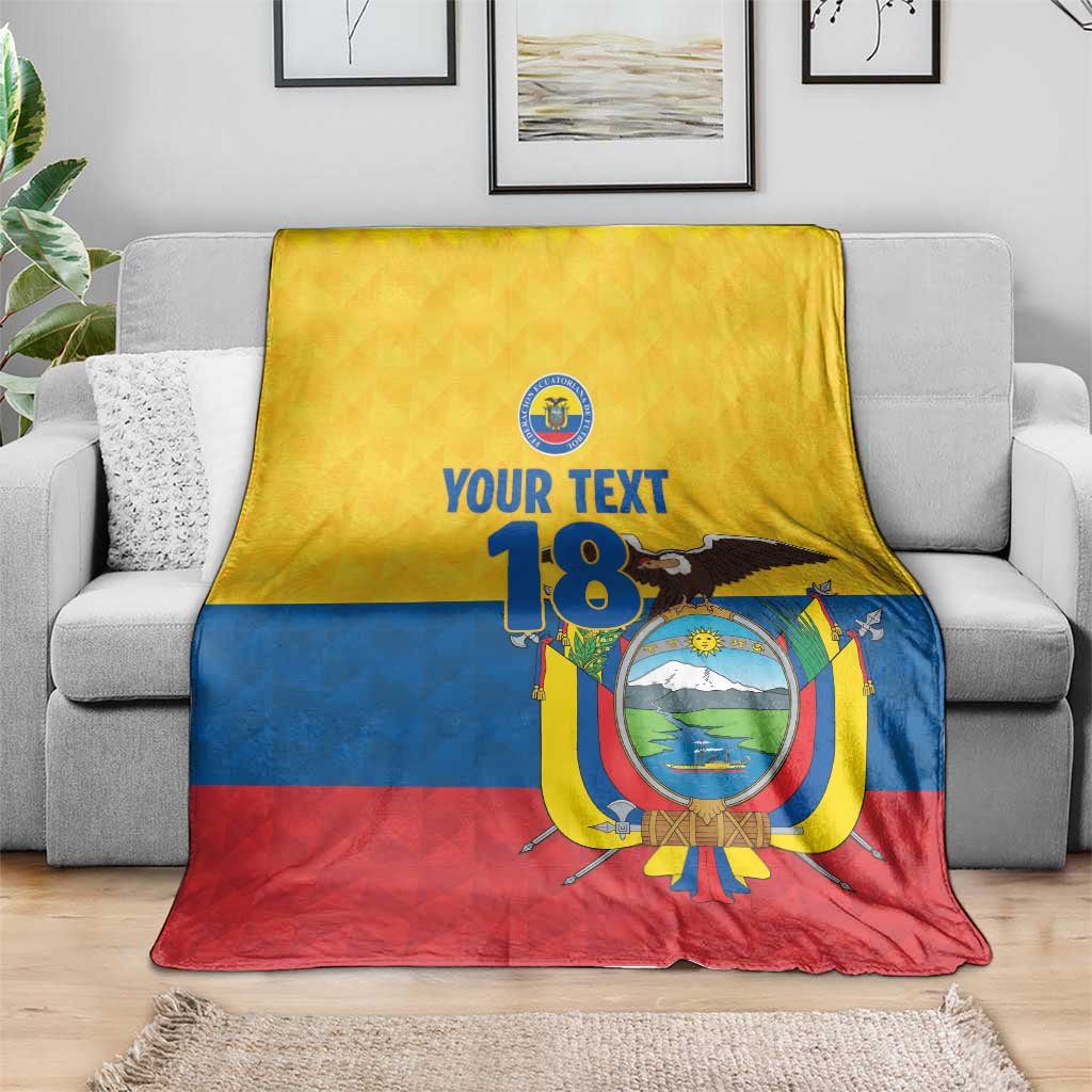 Ecuador Football Custom Blanket La Tricolor Pride - Wonder Print Shop