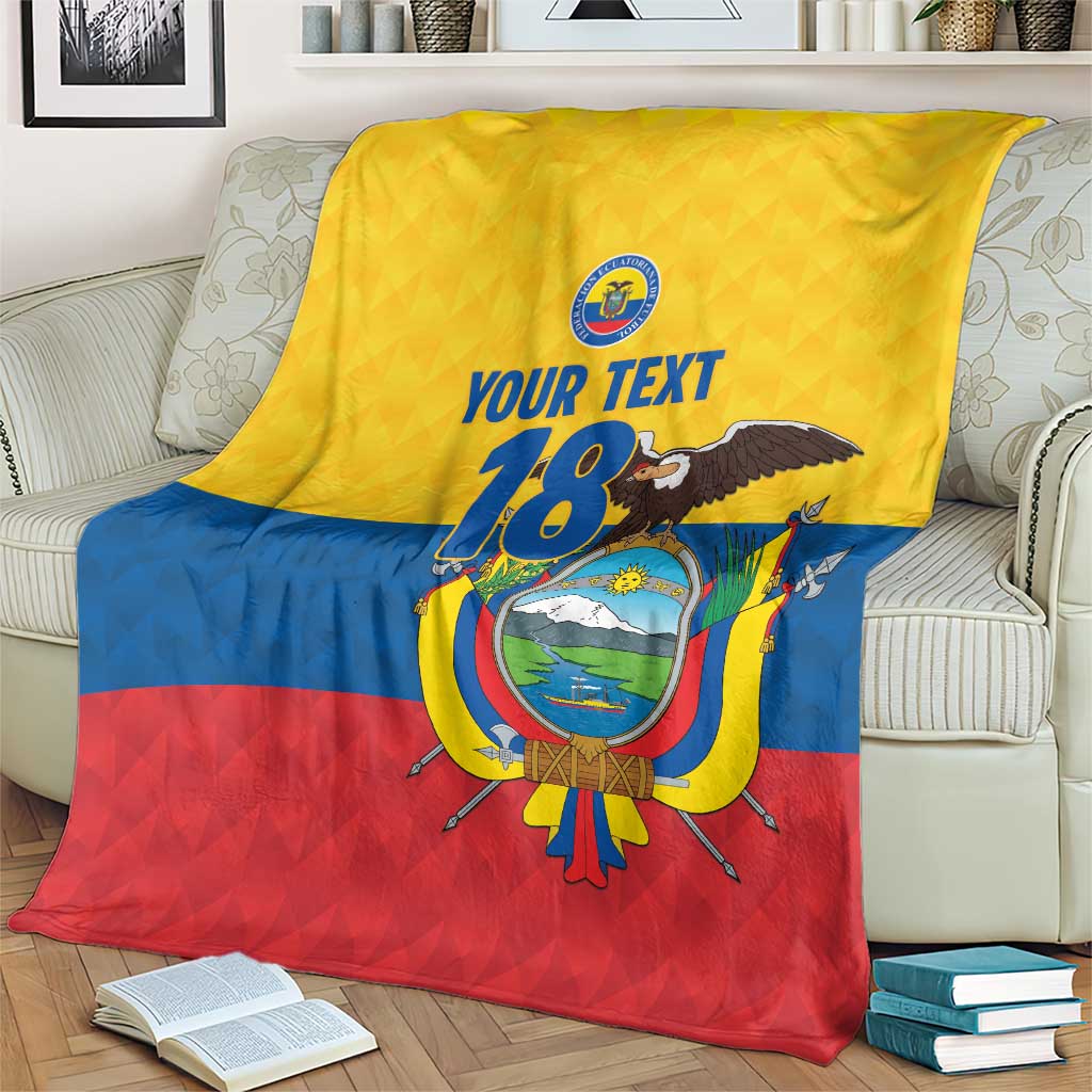 Ecuador Football Custom Blanket La Tricolor Pride - Wonder Print Shop