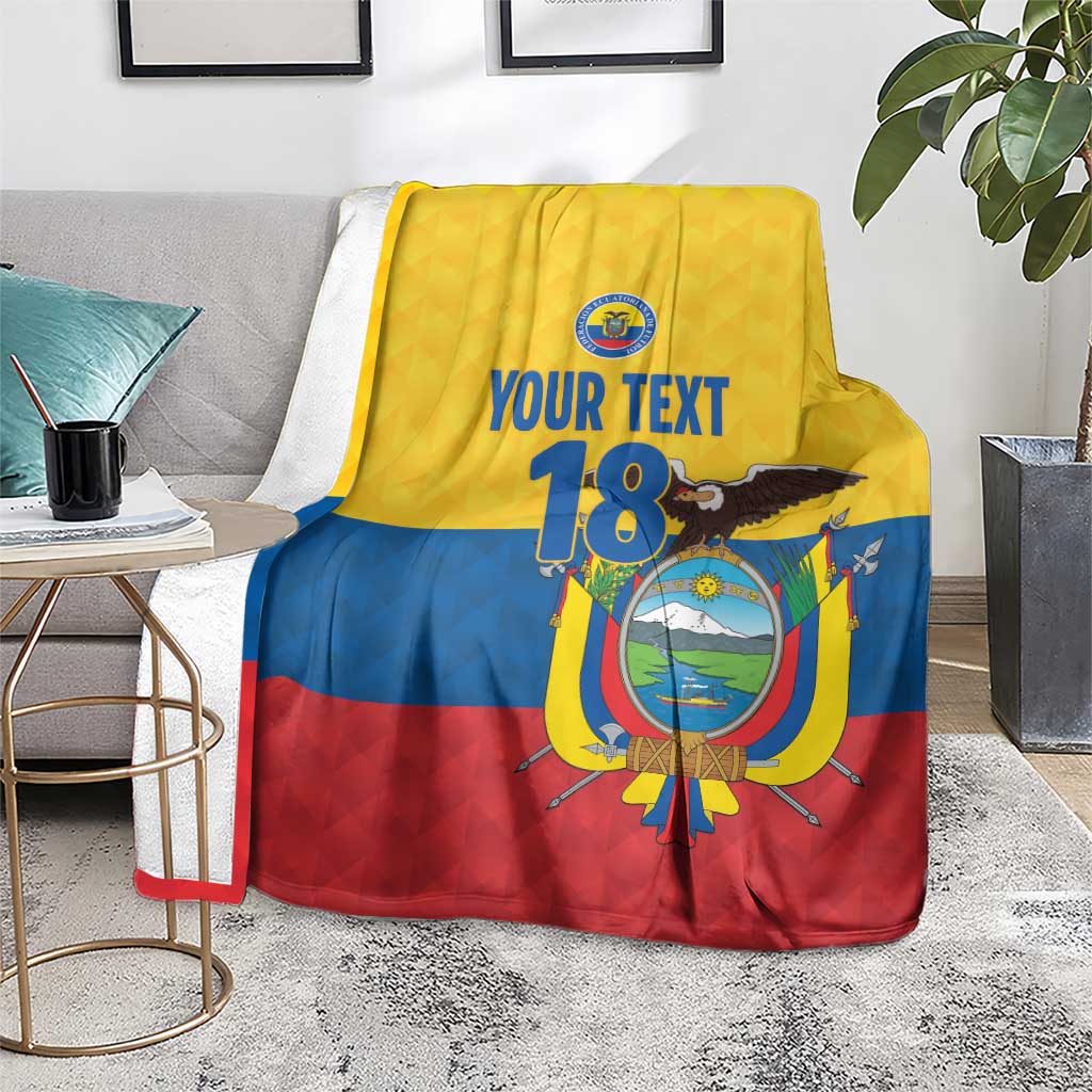Ecuador Football Custom Blanket La Tricolor Pride - Wonder Print Shop