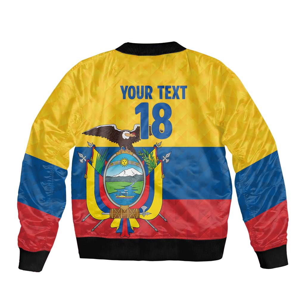 Ecuador Football Custom Bomber Jacket La Tricolor Pride - Wonder Print Shop