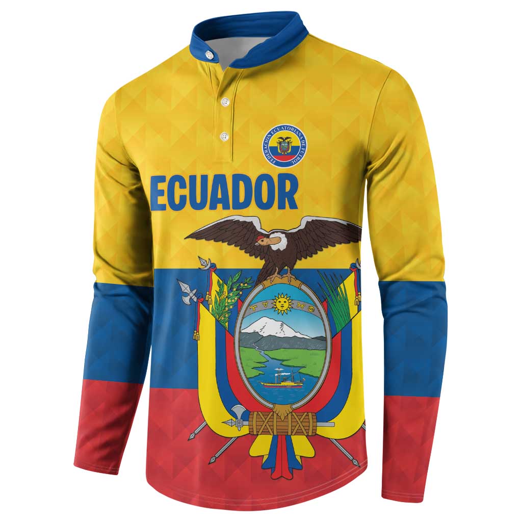 Ecuador Football Custom Button Sweatshirt La Tricolor Pride - Wonder Print Shop