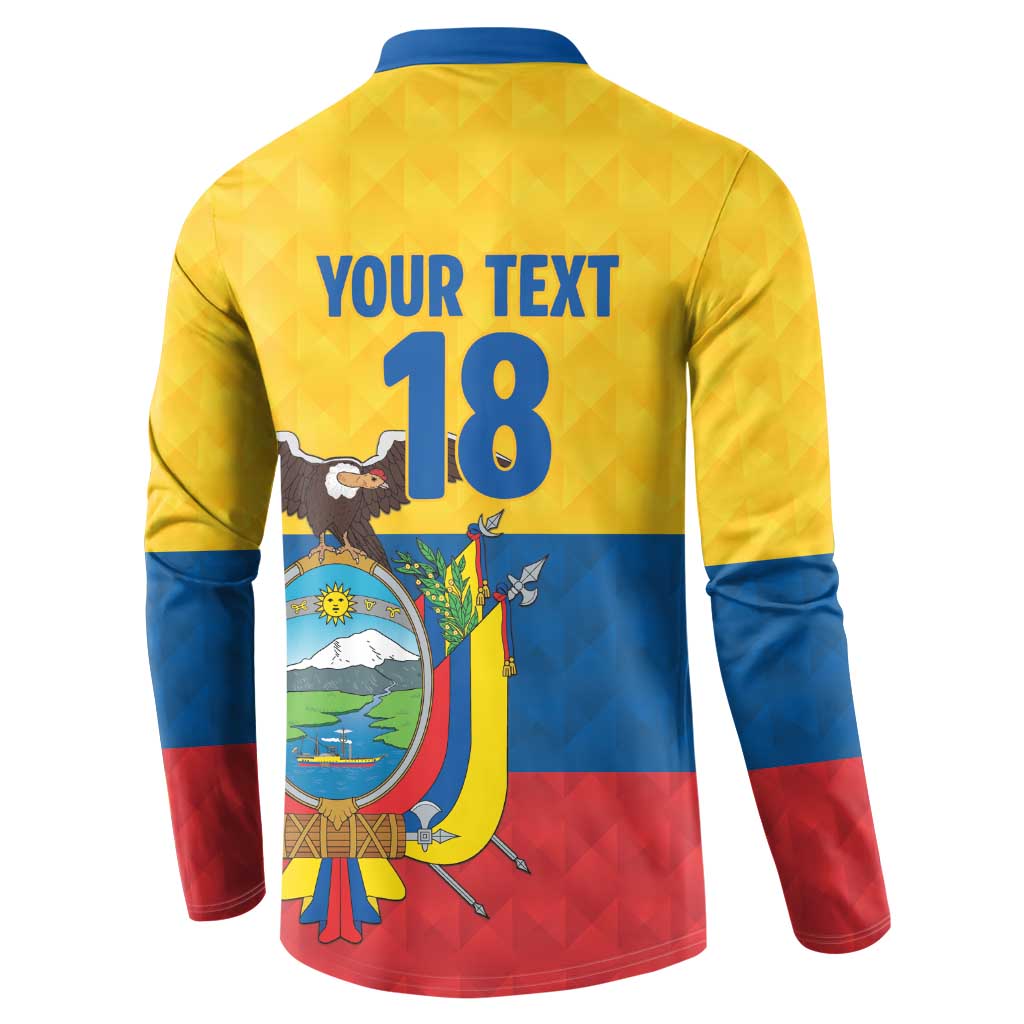 Ecuador Football Custom Button Sweatshirt La Tricolor Pride - Wonder Print Shop