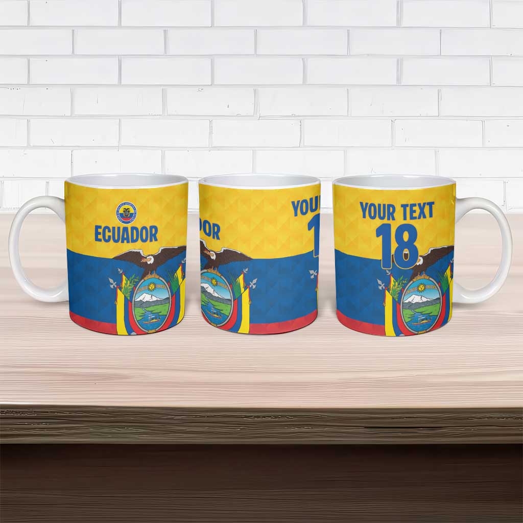 Ecuador Football Custom Ceramic Mug La Tricolor Pride - Wonder Print Shop