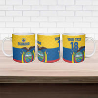 Ecuador Football Custom Ceramic Mug La Tricolor Pride - Wonder Print Shop