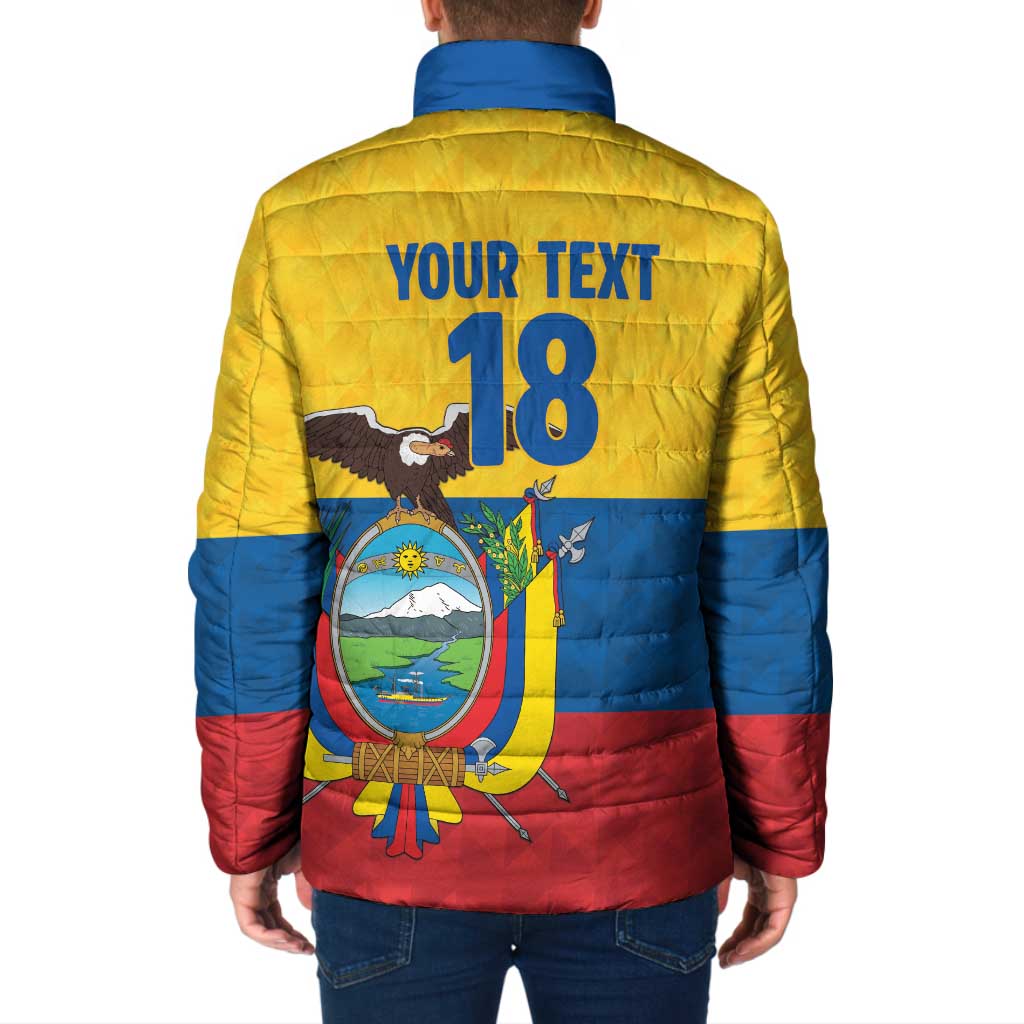 Ecuador Football Custom Padded Jacket La Tricolor Pride - Wonder Print Shop
