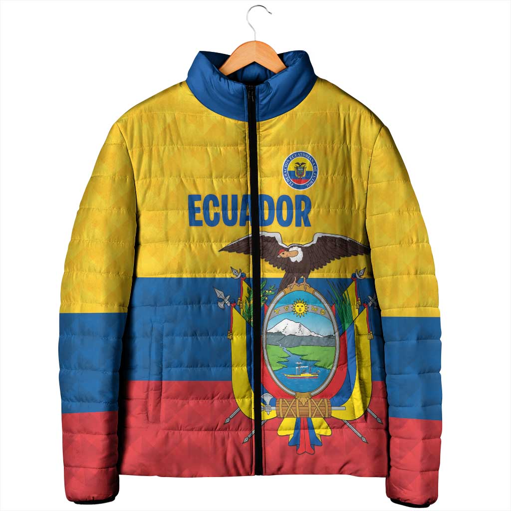 Ecuador Football Custom Padded Jacket La Tricolor Pride - Wonder Print Shop