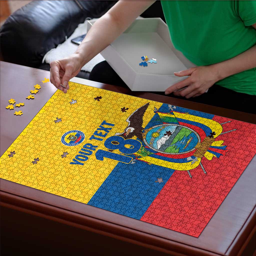 Ecuador Football Custom Puzzle La Tricolor Pride - Wonder Print Shop