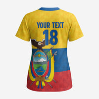Ecuador Football Custom Scrub Top La Tricolor Pride - Wonder Print Shop