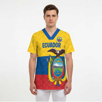 Ecuador Football Custom Scrub Top La Tricolor Pride - Wonder Print Shop