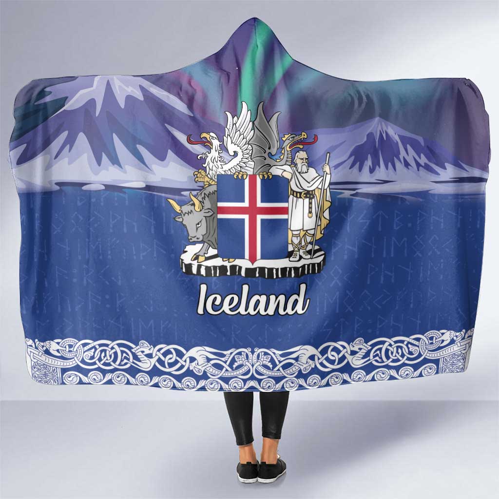 Iceland Hooded Blanket Icelandic Landscape Northern Lights