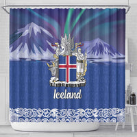 Iceland Shower Curtain Icelandic Landscape Northern Lights