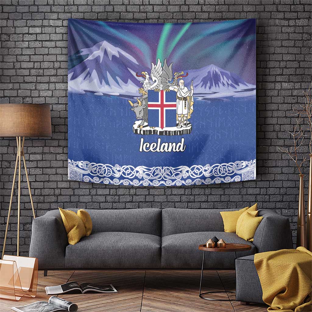 Iceland Tapestry Icelandic Landscape Northern Lights