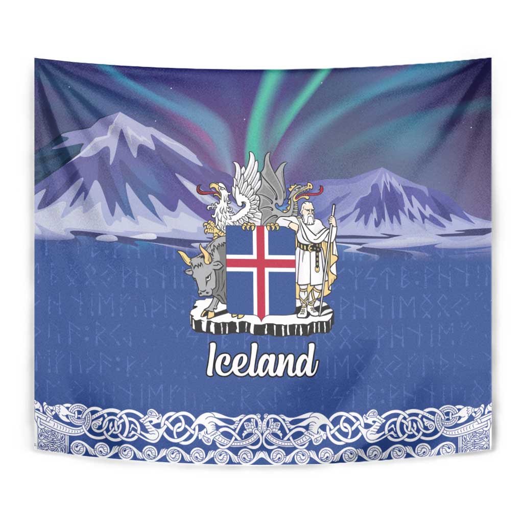 Iceland Tapestry Icelandic Landscape Northern Lights