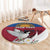 Personalized Latvia Round Carpet White Wagtail Dievs Sveti Latviju