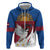 Personalized Latvia Zip Hoodie White Wagtail Dievs Sveti Latviju