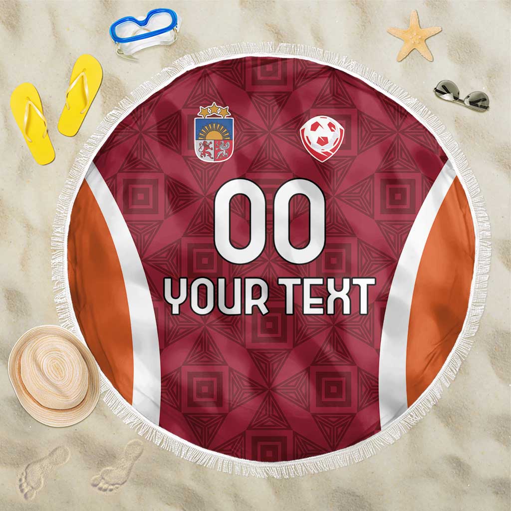 Custom Latvia Football Beach Blanket Latvijas Futbola Izlase