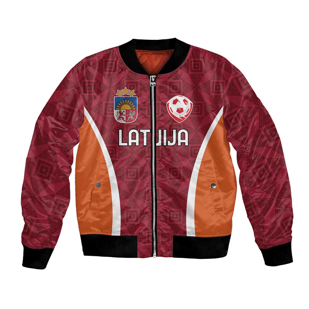 Custom Latvia Football Bomber Jacket Latvijas Futbola Izlase