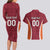 Custom Latvia Football Couples Matching Long Sleeve Bodycon Dress and Hawaiian Shirt Latvijas Futbola Izlase