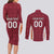 Custom Latvia Football Couples Matching Long Sleeve Bodycon Dress and Long Sleeve Button Shirt Latvijas Futbola Izlase