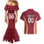 Custom Latvia Football Couples Matching Mermaid Dress and Hawaiian Shirt Latvijas Futbola Izlase