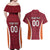 Custom Latvia Football Couples Matching Off Shoulder Maxi Dress and Hawaiian Shirt Latvijas Futbola Izlase