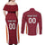 Custom Latvia Football Couples Matching Off Shoulder Maxi Dress and Long Sleeve Button Shirt Latvijas Futbola Izlase