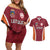 Custom Latvia Football Couples Matching Off Shoulder Short Dress and Hawaiian Shirt Latvijas Futbola Izlase