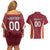 Custom Latvia Football Couples Matching Off Shoulder Short Dress and Hawaiian Shirt Latvijas Futbola Izlase