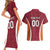 Custom Latvia Football Couples Matching Short Sleeve Bodycon Dress and Hawaiian Shirt Latvijas Futbola Izlase