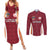 Custom Latvia Football Couples Matching Summer Maxi Dress and Long Sleeve Button Shirt Latvijas Futbola Izlase