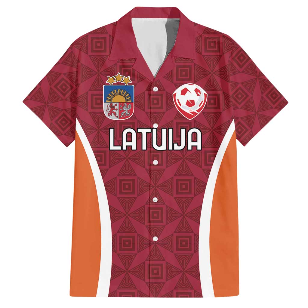 Custom Latvia Football Hawaiian Shirt Latvijas Futbola Izlase